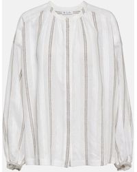 Loro Piana - Striped Linen Blouse - Lyst