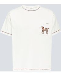 Bode - Besticktes T-Shirt Griffon aus Baumwolle - Lyst