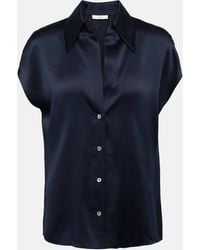 Vince - Blouse en satin de soie - Lyst