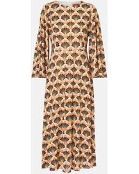 La DoubleJ - Sorella Printed Midi Dress - Lyst