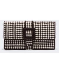 Manolo Blahnik - Maycap Houndstooth Clutch - Lyst