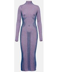 Jean Paul Gaultier - Trompe L'oeil Slim-fit Wool Knitted Maxi Dress - Lyst