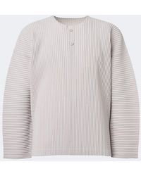 Homme Plissé Issey Miyake - Monthly Colors: September Pleated Henley Shirt - Lyst