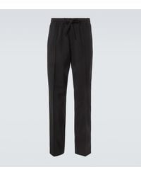 Valentino - Virgin Wool Straight Pants - Lyst