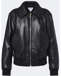 Bottega Veneta - Intrecciato Leather Blouson Jacket - Lyst