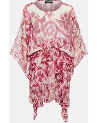 Dolce & Gabbana - Printed Silk Chiffon Kaftan - Lyst