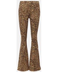 7 For All Mankind - Bedruckte High-Rise Flared Jeans Ali - Lyst