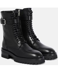 Ann Demeulemeester - Cisse Leather Combat Boots - Lyst