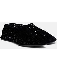 Alaïa - Vienne Suede Ballet Flats - Lyst