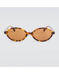 Miu Miu - Ovale Sonnenbrille - Lyst