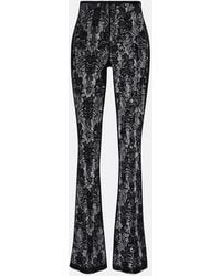 Norma Kamali - Lace Flared Pants - Lyst