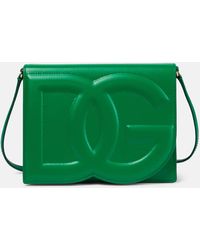 Dolce & Gabbana Borsa a spalla DG in pelle - Verde