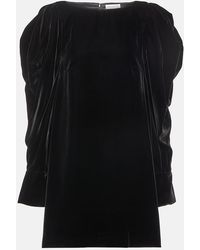 Nina Ricci - Puff-Sleeve Velvet Minidress - Lyst