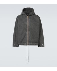 A.PRESSE - Vintage Hooded Distressed Denim Jacket - Lyst