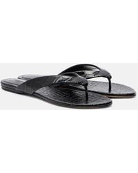 Le Monde Beryl - Croc-Effect Leather Thong Sandals - Lyst