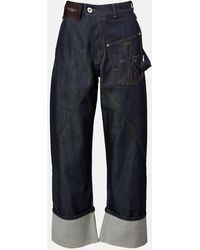 JW Anderson - Twisted Embroidered Straight Jeans - Lyst
