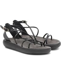 Ancient Greek Sandals Sandalias Anastasia Comfort de piel - Negro