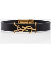 Saint Laurent - Charm Leather Bracelet - Lyst