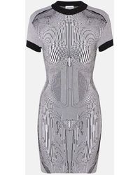 Jean Paul Gaultier - Minikleid Morphing Pinstripe Aus Jersey - Lyst