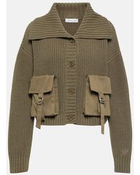 Blumarine - Ribbed-Knit Wool Cardigan - Lyst