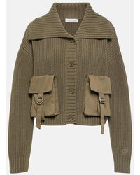 Blumarine - Ribbed-knit Wool Cardigan - Lyst