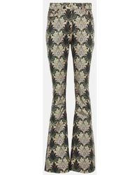 Etro - Printed High-rise Flared Pants - Lyst