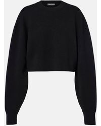 Tom Ford - Cropped Wool And Cashmere-Blend Sweater - Lyst