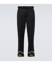 Bode - Embroidered Wool Pants - Lyst