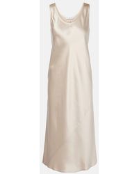Max Mara - Robe Midi Banjo En Satin De Soie - Lyst