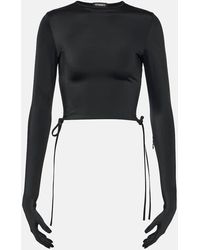 Vetements - Crop top de jersey anudado a la cintura - Lyst