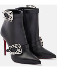 Christian Louboutin - Giddylina Booty 100 Leather Heeled Boots - Lyst