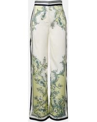 Veronica Beard - Grigore Floral Twill Palazzo Pants - Lyst