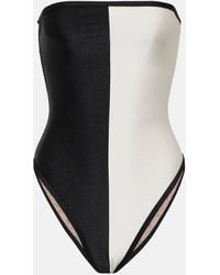 Adriana Degreas - Deco Colorblocked Bandeau Swimsuit - Lyst