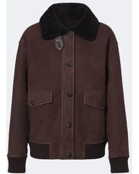 Yves Salomon - Shearling-Trimmed Suede Jacket - Lyst