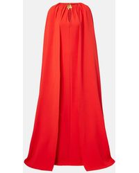 Oscar de la Renta - Cyclamen Silk-Blend Georgette Kaftan - Lyst
