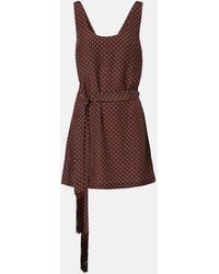 Posse - Evie Belted Polka-Dot Minidress - Lyst