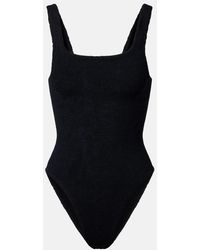 Hunza G - Coverage Square Neck Swimsuit - Lyst