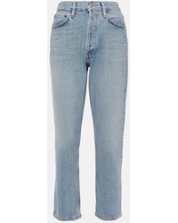 Agolde - High-Rise Cropped Straight Jeans Riley - Lyst
