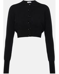 Alaïa - Cropped Wool-Blend Cardigan - Lyst