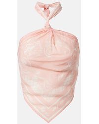 Balmain - Top De Seda Estampado - Lyst