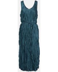 Vince - Midikleid Aus Satin - Lyst