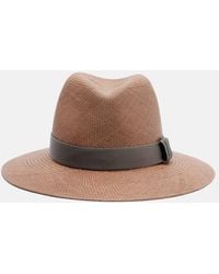 Brunello Cucinelli - Straw Fedora Hat - Lyst