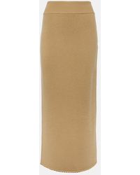 TOTEME - Wool And Cashmere-Blend Midi Skirt - Lyst