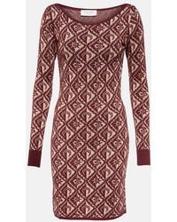 Marine Serre - Moon Diamant Jacquard Strick Mini -Kleid - Lyst