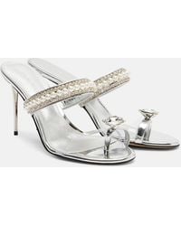 Mach & Mach - Diamond Of Elizabeth 95 Leather Mules - Lyst