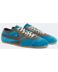 Dries Van Noten - Leather-Trimmed Suede Sneakers - Lyst