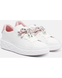 Jimmy Choo - Diamond Light Maxi Leather Sneakers - Lyst