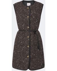 Moncler - Figurative Down-Paneled Wool-Blend Vest - Lyst