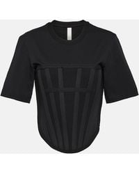 Dion Lee - Corset Cotton Jersey T-Shirt - Lyst
