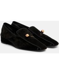 Herbert Levine - Showtime Suede Loafer Pumps - Lyst